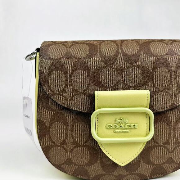 COACH CJ615 Morgan Saddle Bag In Signature Canvas - Picture 6 of 11